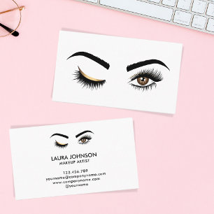 Carte De Visite Wink Eye Maquillage artiste Beauté Salon Lash Exte