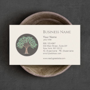 Carte De Visite Wise Tree Logo Vie Entraîneur et Naturopath