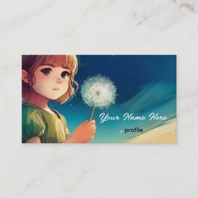 Carte De Visite Wish Under the Stars - Dreamy Anime inspiré (Devant)