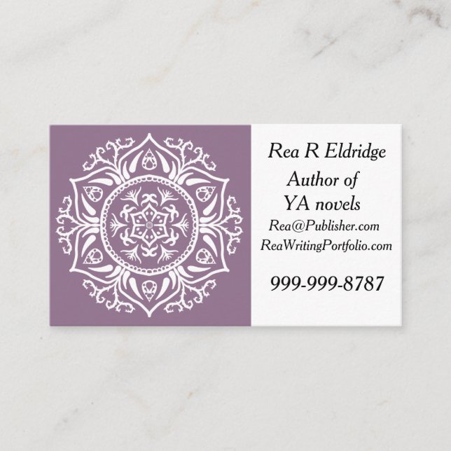 Carte De Visite Wisteria Mandala (Devant)