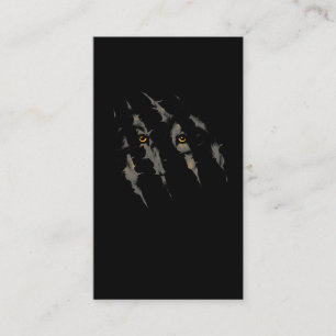 Carte De Visite Wolf Claw scratch Wolves Forêt Animal