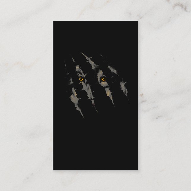 Carte De Visite Wolf Claw scratch Wolves Forêt Animal (Devant)