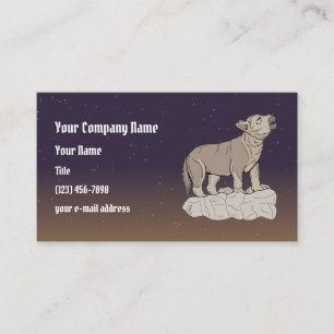 Carte De Visite Wolf Pup Howling