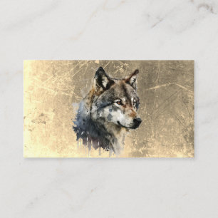 Carte De Visite Wolf Wolves Head Logo Animaux Nature