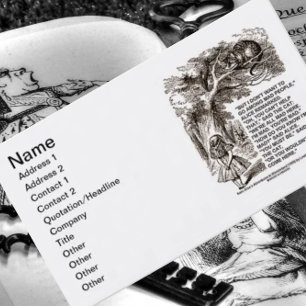 Carte De Visite Wonderland ne veut pas aller parmi les Mad People 