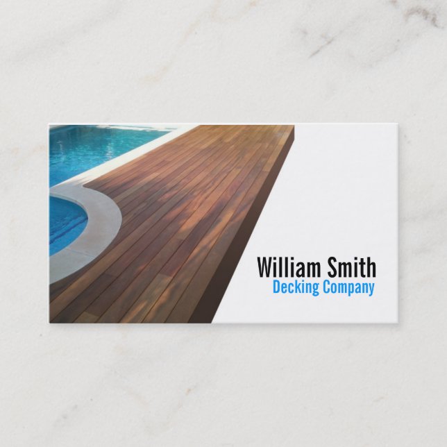 Carte De Visite Wood Deck/Decking Contractor (Devant)