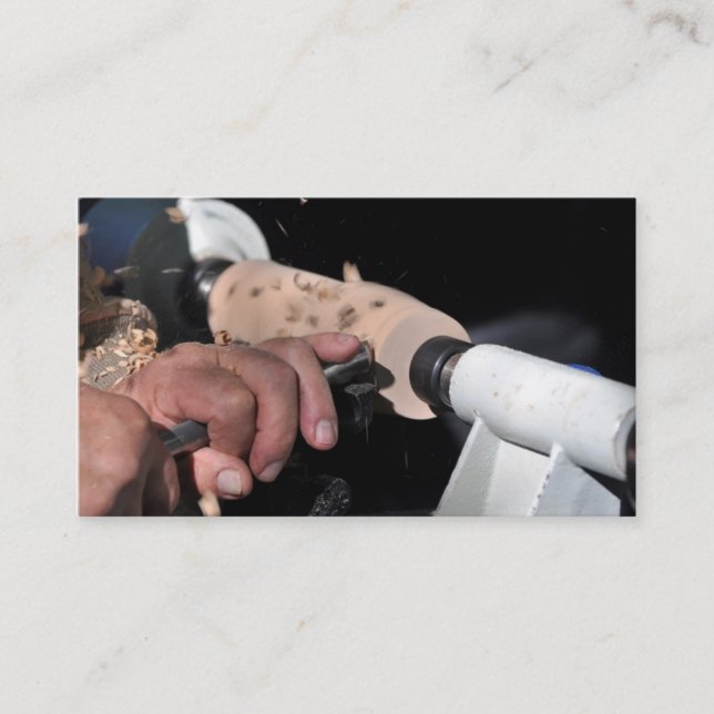 Carte De Visite Woodturner à un tour (Devant)