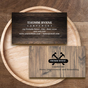 Carte De Visite Woodworker / Carpenter Outils Accueil Amélioration