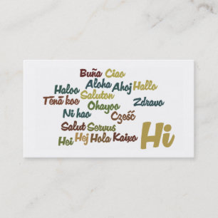 Carte de visite Word Cloud