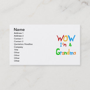 Carte De Visite WOW Je suis un grand-mère T-shirts et cadeaux