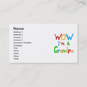 Carte De Visite WOW Je suis un grand-père T-shirts et cadeaux