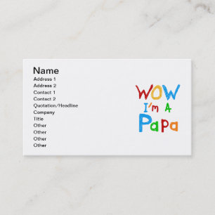 Carte De Visite Wow, je suis un Papa Tshirts et GIfts