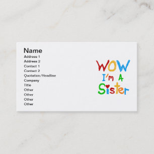Carte De Visite WOW Je suis une Soeur T-shirts et GIfts