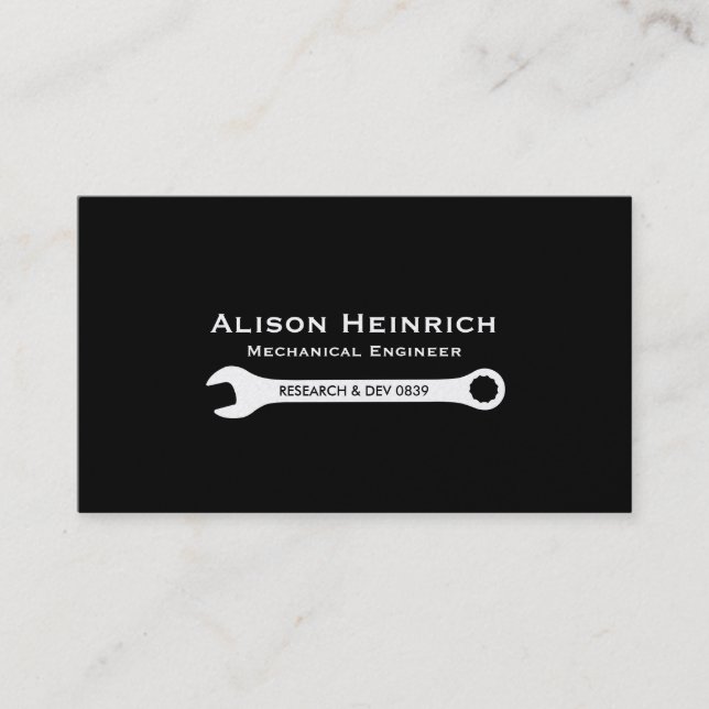 Carte De Visite Wrench. 2 côté double | Mécanique (élite2) (Devant)