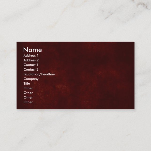 Carte De Visite www.Garcya.us_rusted_red_soudless_3, Nom, Adresse. (Devant)