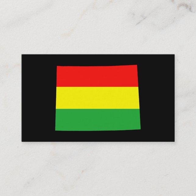 Carte De Visite Wyoming en couleurs Rasta (Devant)