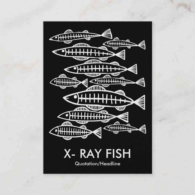 Carte De Visite X-RAY FISH - Noir (Carte Or) (Devant)
