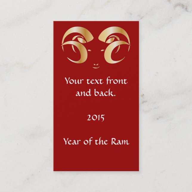 Carte De Visite Year of the Ram (Devant)