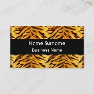 Carte De Visite Yellow Black Tiger look