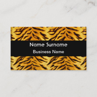 Carte De Visite Yellow Black Tiger look