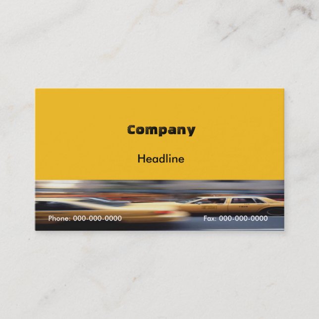 Carte de visite Yellow Cabs (Devant)