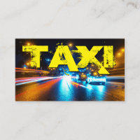 Yellow TAXI ville néon lumières chauffeur de taxi