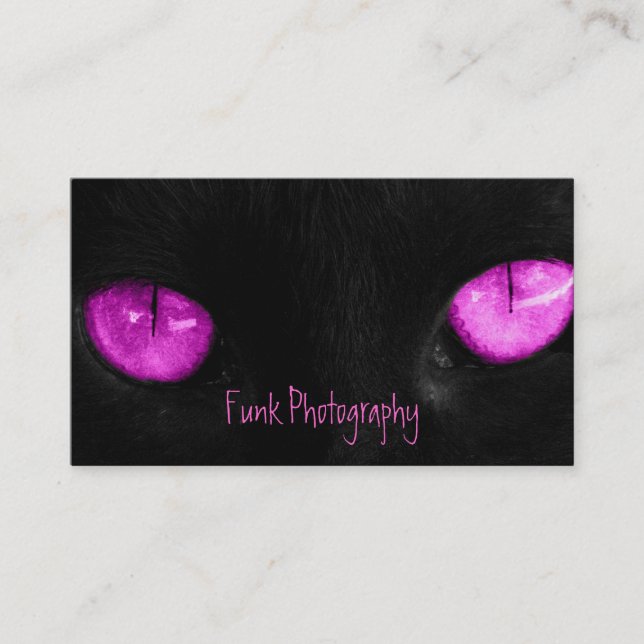 Carte De Visite Yeux de pourpre de chat noir de BPUR (Devant)
