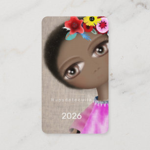 Carte De Visite Yeux énormes afro-américains bronzés yeux mignons 