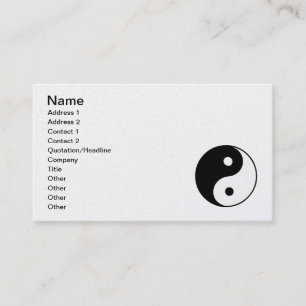 Carte De Visite Yin classique Yang