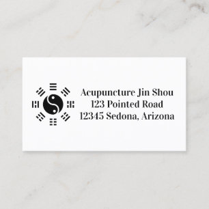 Carte De Visite Yin Yang Ba Gua Huitagramme Acupuncture