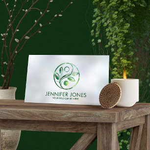 Carte De Visite Yin Yang - Équilibre de la nature - marbre lumineu