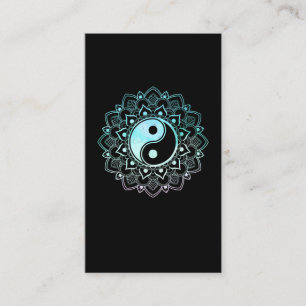Carte De Visite Yin Yang Lotus Mandala Maître de Reiki Spirituel
