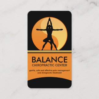 Carte De Visite Yin Yang Natural Therapy Chiropractor Vertical