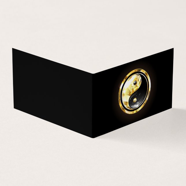 Carte De Visite Yin Yang or sur noir (Extérieur)