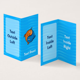 Carte De Visite Yin Yang Poisson Carton vertical