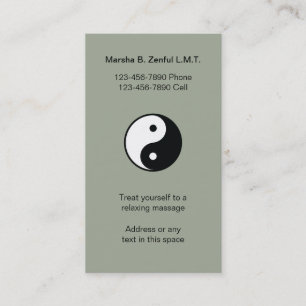Carte De Visite Ying Yang Zen Massage