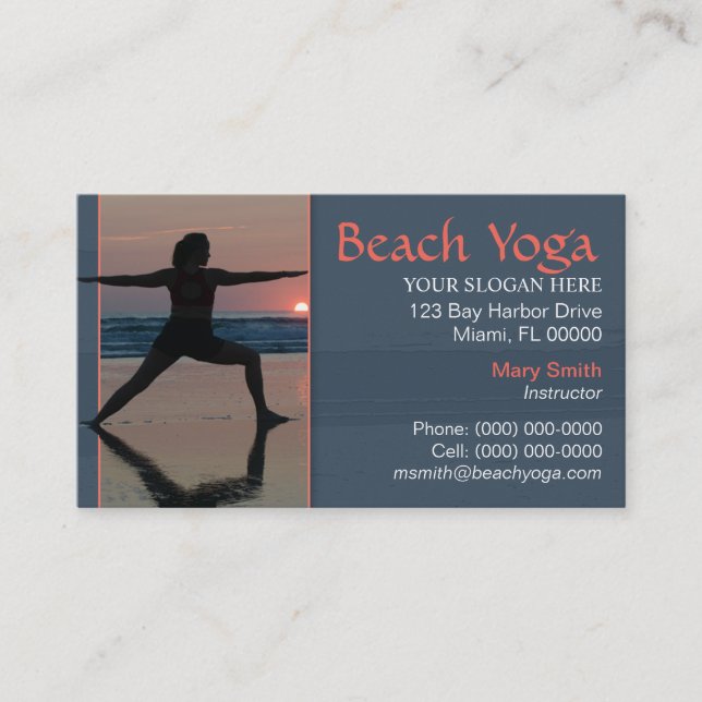 Carte de visite Yoga (Devant)