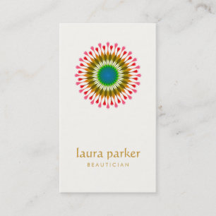 Carte De Visite Yoga curatif de thérapie de logo de fleur de Lotu