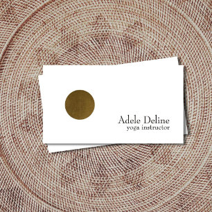 Carte De Visite Yoga de cuivre blanc propre minimaliste de cercle