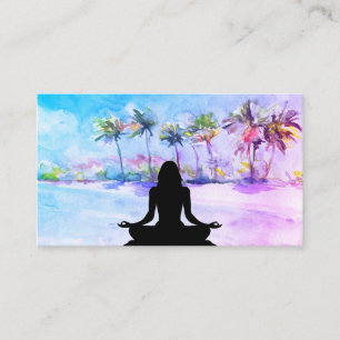 Carte De Visite Yoga de méditation de Mindfulness de mer d'océan