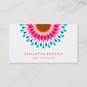 Carte De Visite Yoga élégant de logo de fleur de Lotus