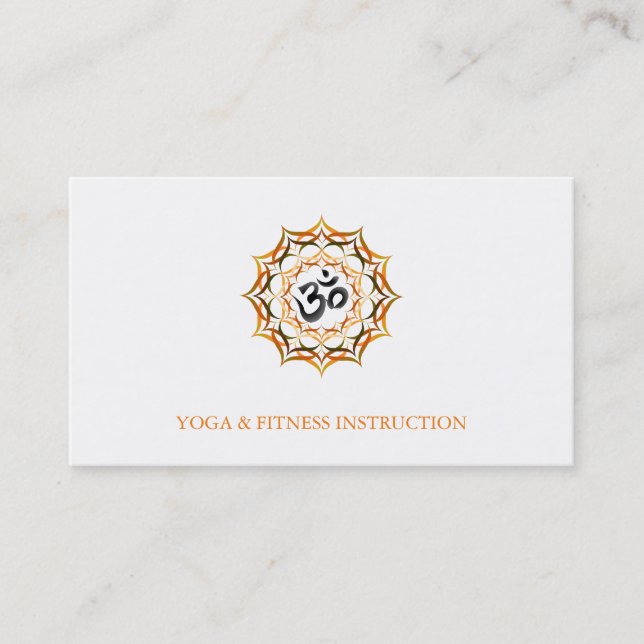 Carte De Visite Yoga élégant de logo de fleur de Lotus (Devant)