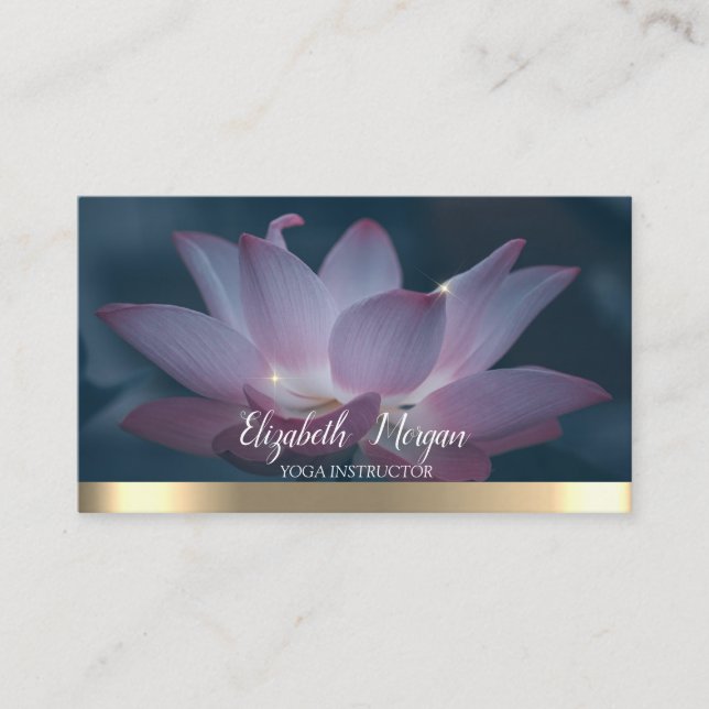 Carte De Visite Yoga élégant style Lotus  (Devant)
