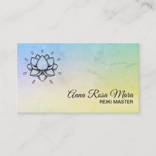 Carte De Visite *~* Yoga Energie Guérisseur Reiki Lotus Lily Mass