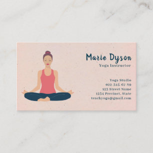 Carte De Visite Yoga et instructeur de Pilates/santé et forme