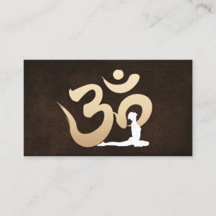 Carte De Visite Yoga et méditation élégants de symbole de l'OM de