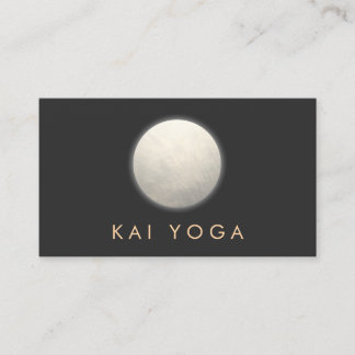 Carte De Visite Yoga et Méditation Enseignant Silver Zen Cercle