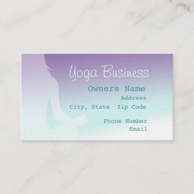 Carte de visite Yoga facile (Devant)