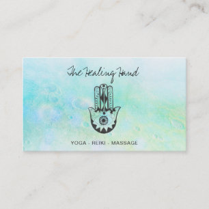 Carte De Visite *~* Yoga Hamsa Main de Fatima + Cratères de Lune