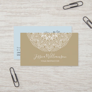Carte De Visite YOGA INSTRUCTEUR MANDALA Tons de la Terre